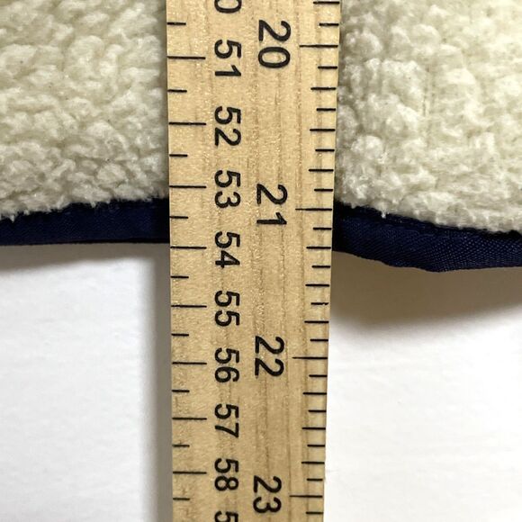 J.Crew Vintage Fleece Polartec® Sherpa Fleece Half-snap Pullover Beige Blue XXS - Picture 7 of 10